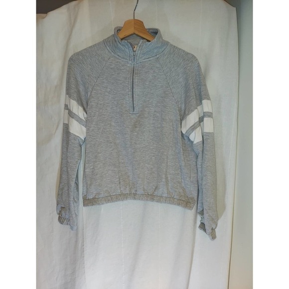 HIPPIE Rose Rayon Blend GrayWhite Women's Hoodie, Size Small - Picture 1 of 7